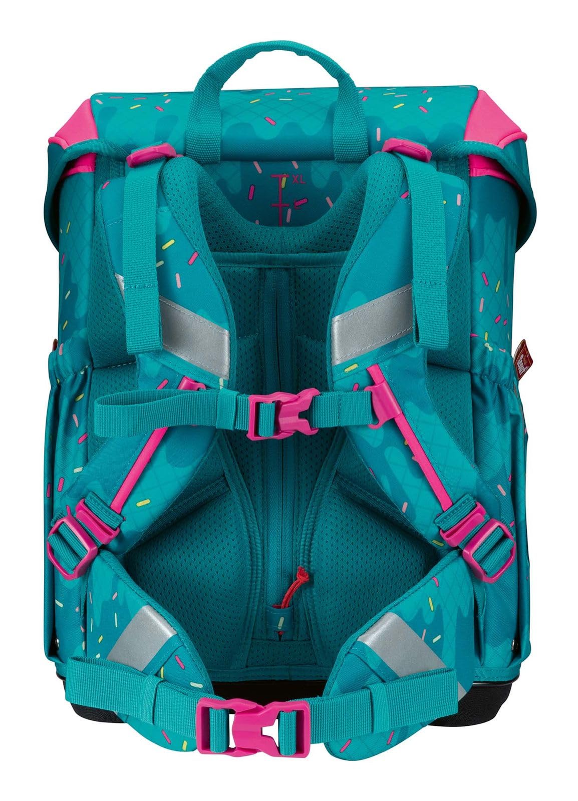 SCOUT mochila escolar Basic Neo Set 4 -piezas Happy Confetti azul petróleo