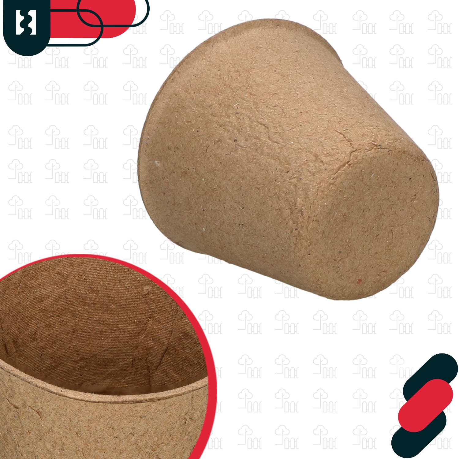 KOTARBAU® - Vasetti di torba biodegradabili, vasi in torba, 60 pezzi, 6x6 cm