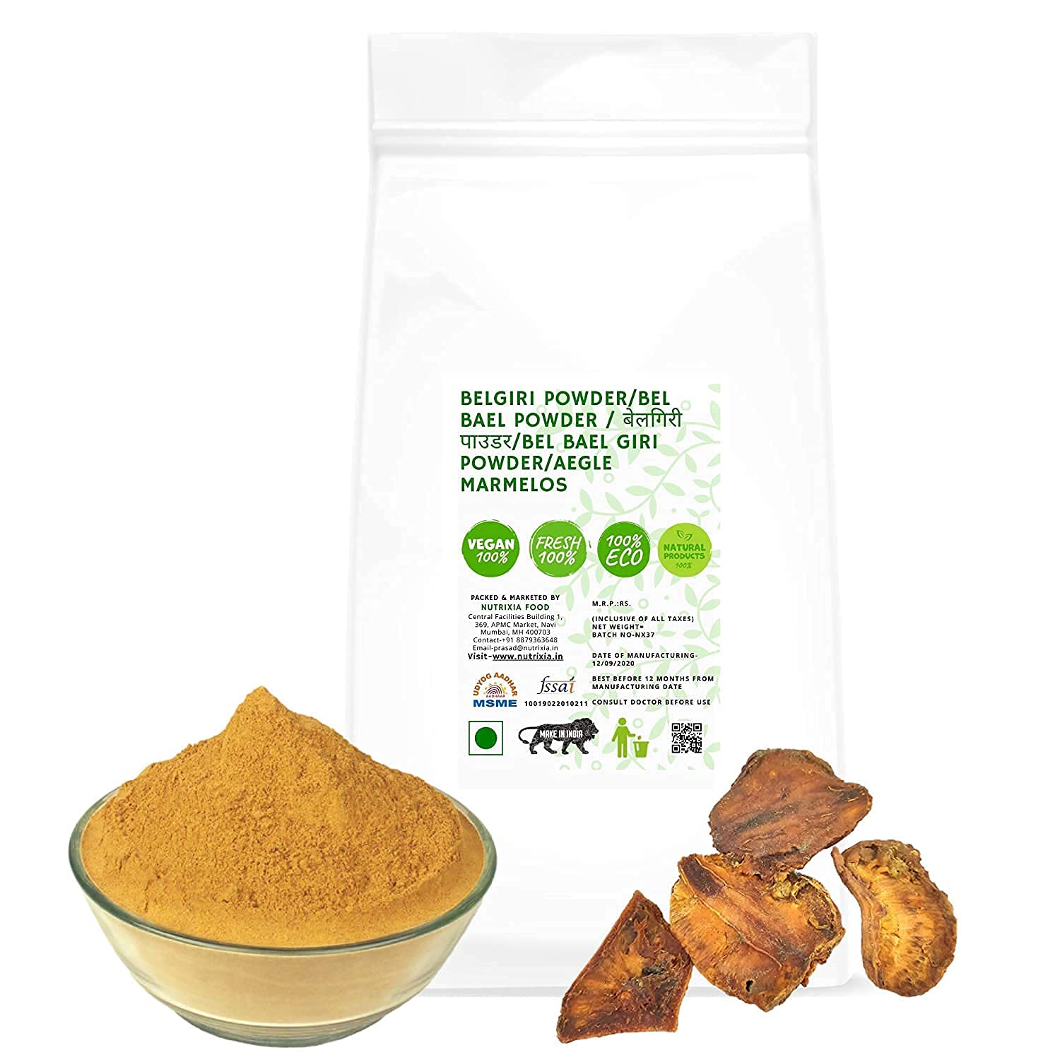 Bealgiri Powder-Bael Phal Dry-Aegle Marmelos-Wood Apple-Bel Giri Powder (250 Gms) (B08546JVWK) Amazon Price History, Amazon Price Tracker