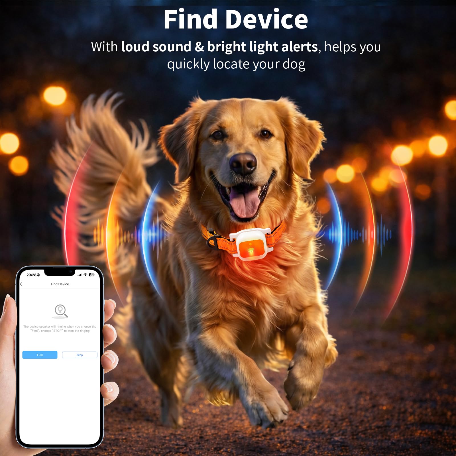 Cat GPS Tracker Collar, No Monthly Fee, Real-Time Location Tracking, Virtual Fence, Daily Historical Route, Activity Monitor & Sound Light Alert - image 4