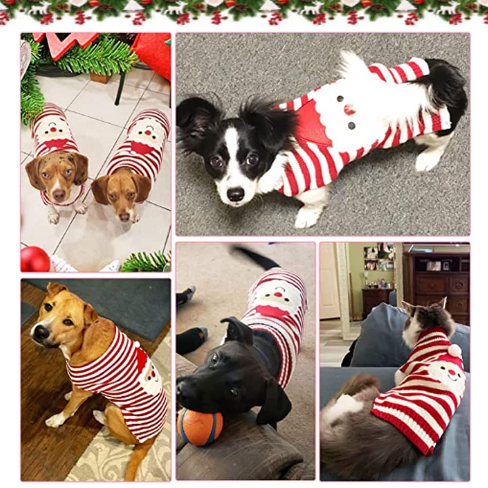 Abrlo - maglione invernale natalizio per cani, in cotone, per feste di Natale, regalo per cani