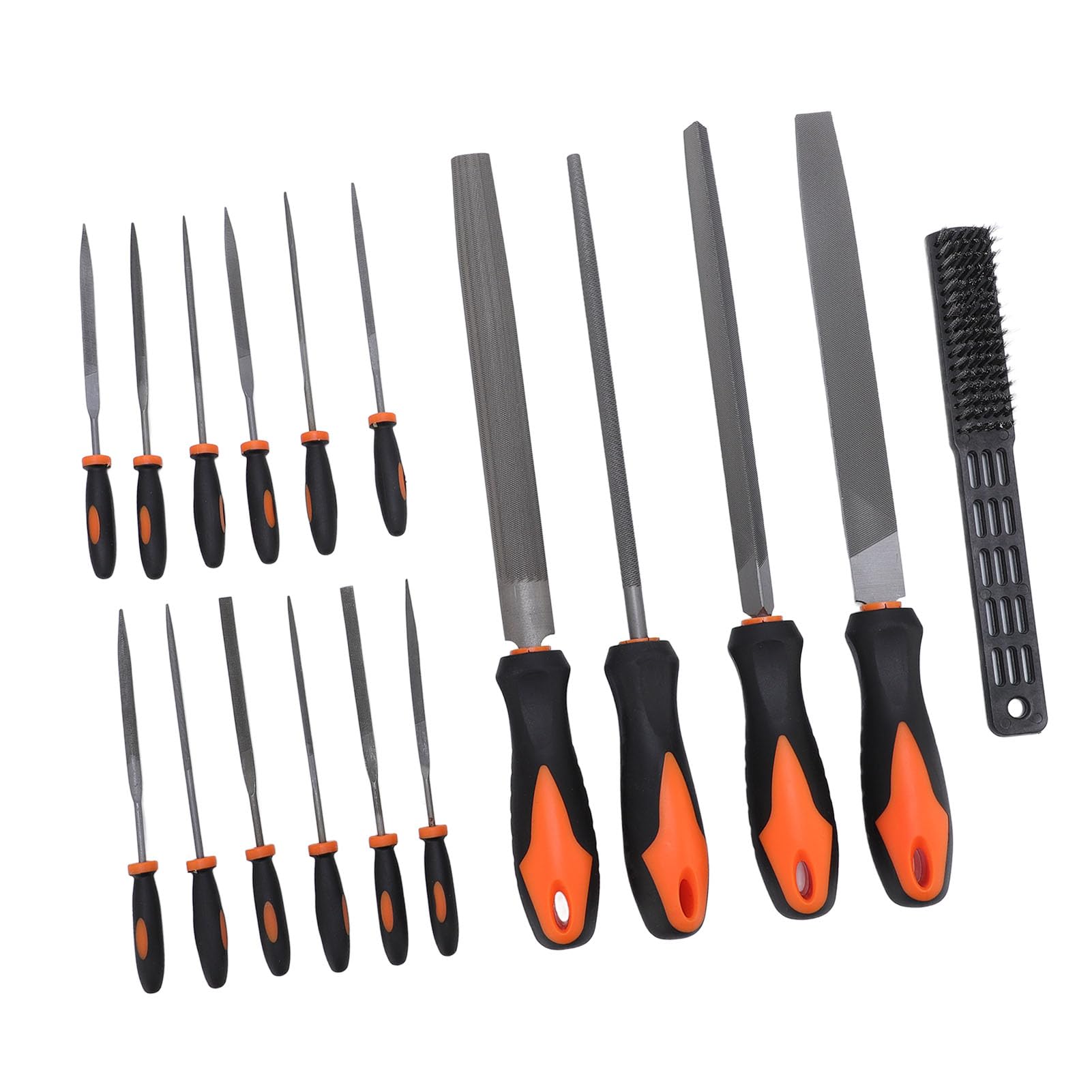 Machinist Files, Metal Needle Files Set with Wire Brush, Zippered Case for Metal Wood Plastic, High Carbon Steel File Set for Grinding 10.92cm4.3in Large File Length