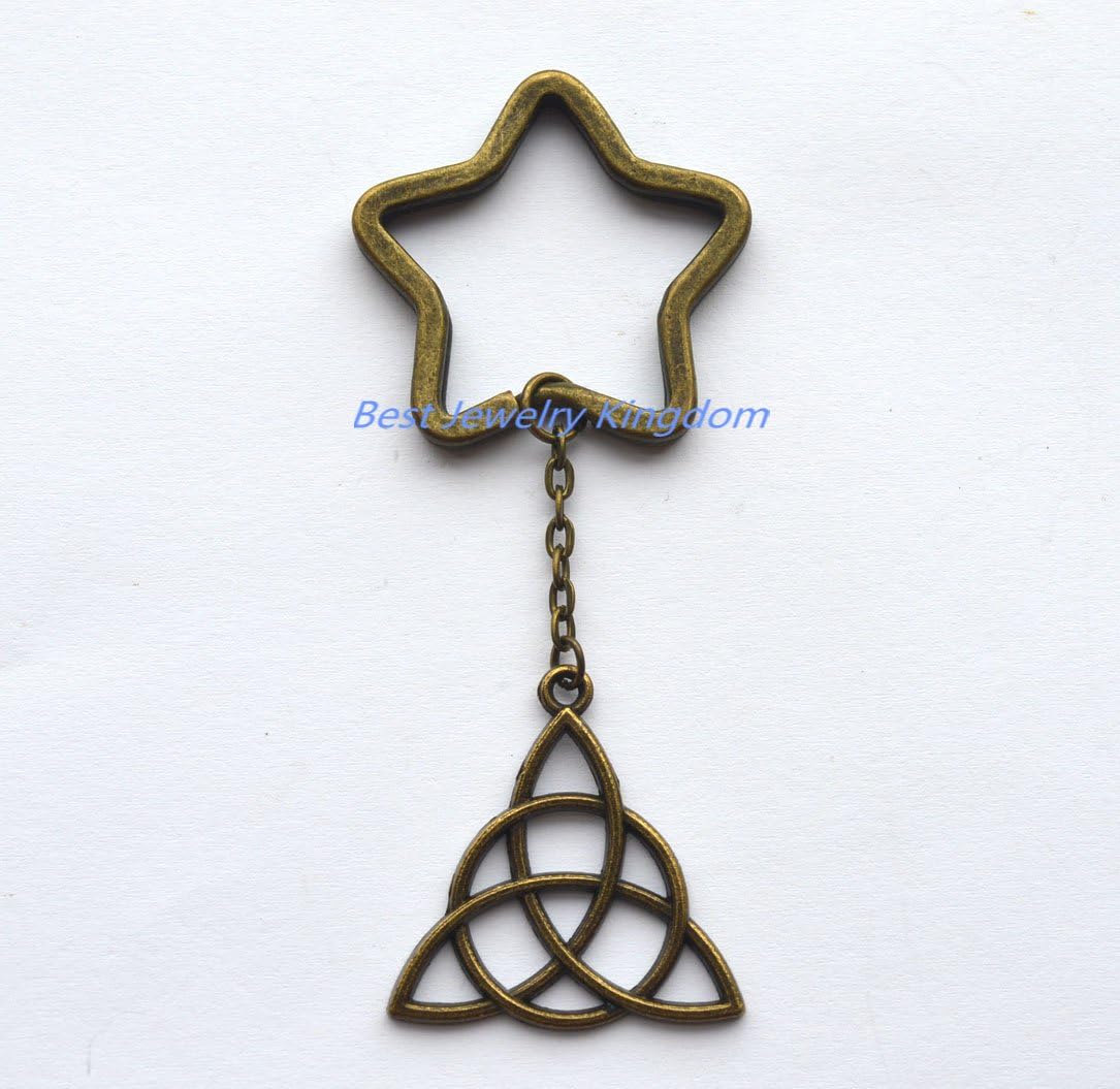 Celtic knot triangle keychain, triquetra key chain, irish