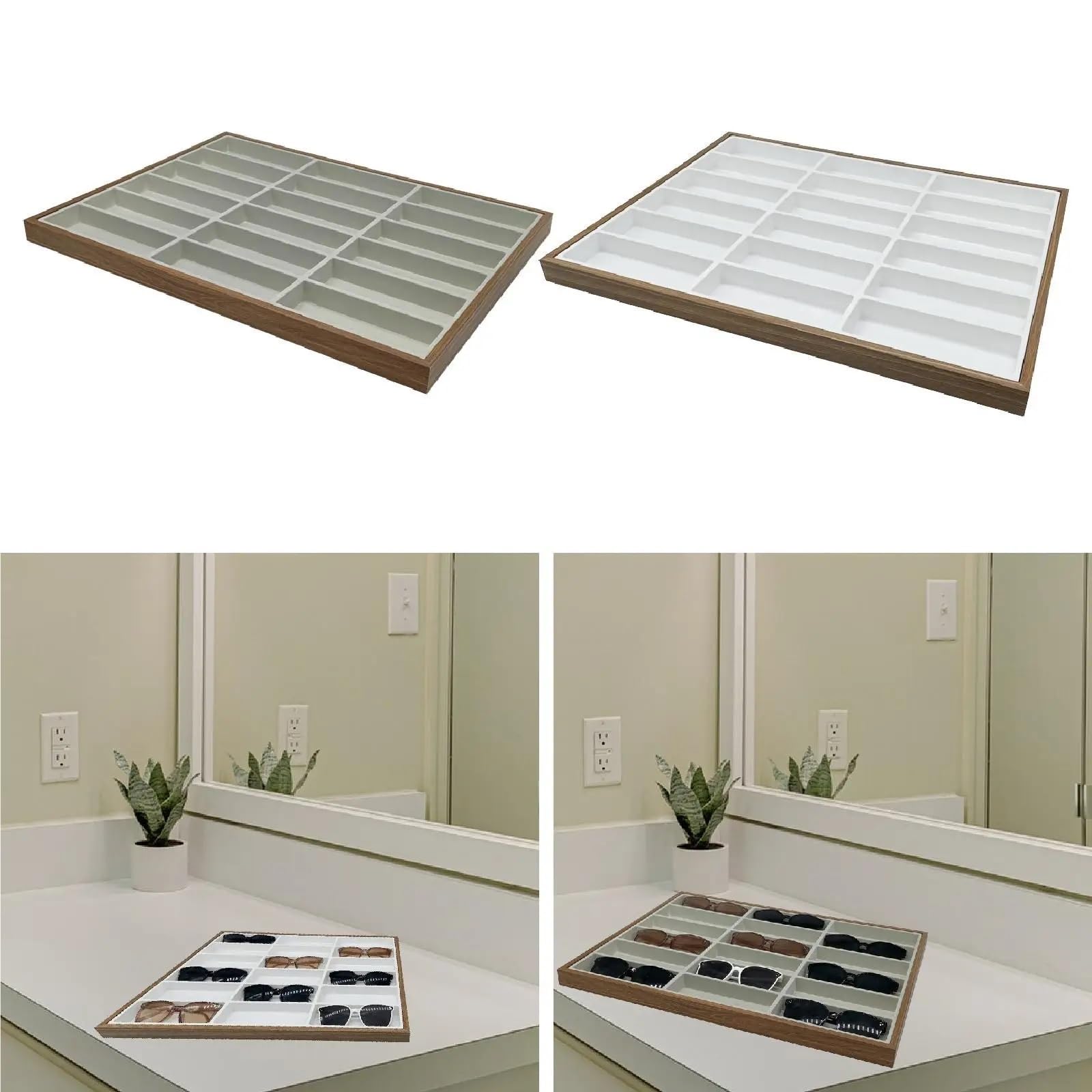Samt-Sonnenbrillen-Organizer-Tablett