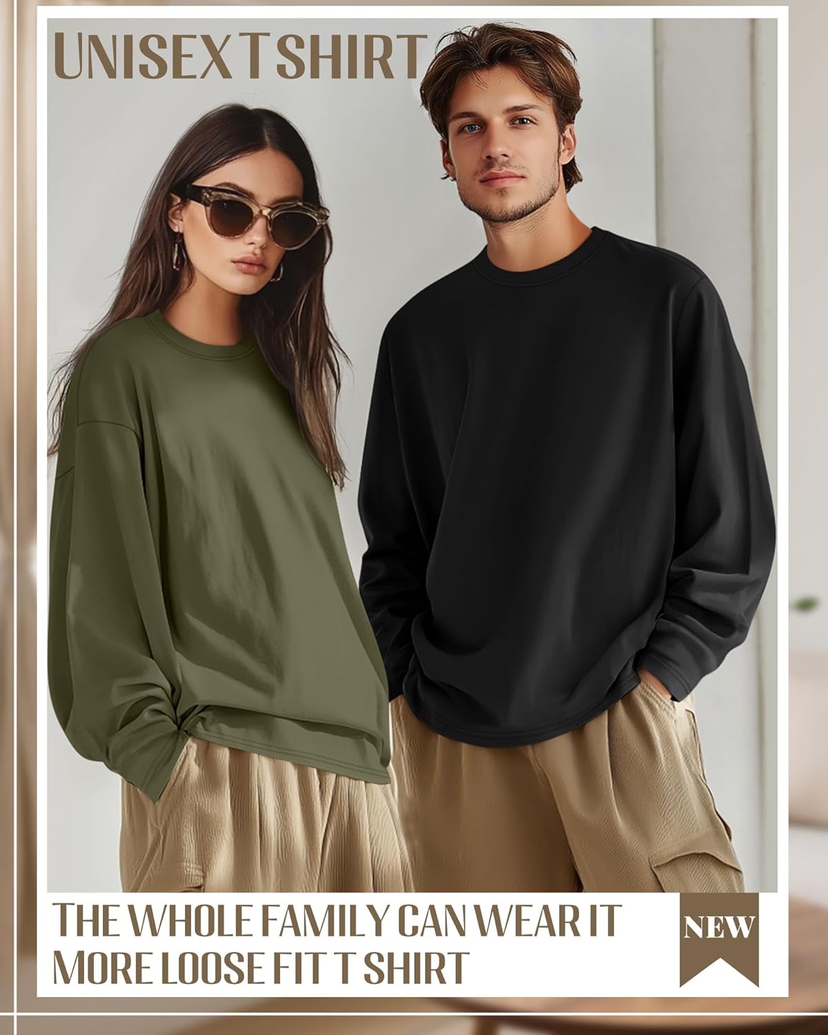 Neer 4 Pack Mens Big and Tall Shirts Cotton Long Sleeve Crewneck Casual Tops Plus Size Basic Tee Shirts Multipack - Image 3