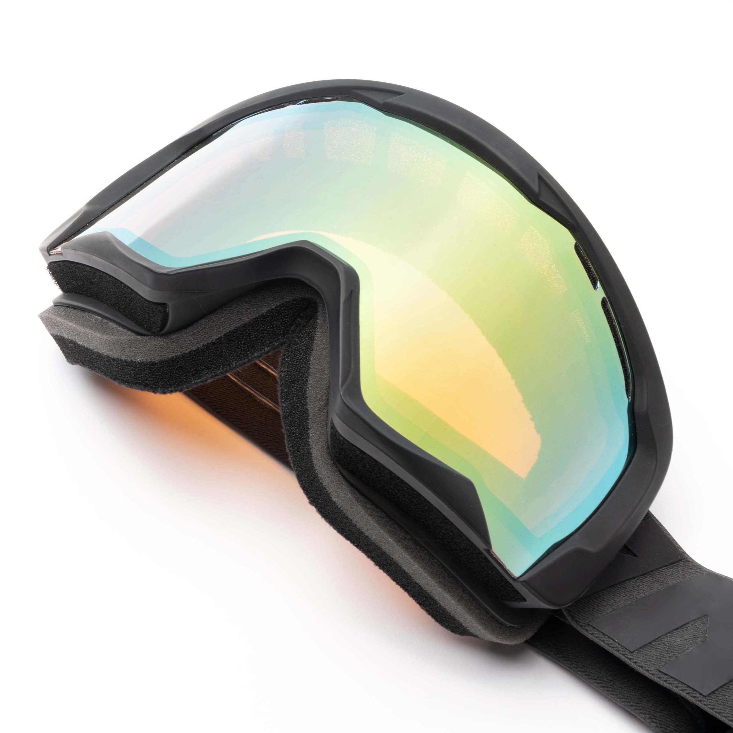 Endurance Occhiali da Bici Occhiali da Moto| Triplo Strato Spugna | Doppia Lente | Antigraffio Rivestimento Antiappannamento e UV | Cintura Larga con Stampa in Silicone