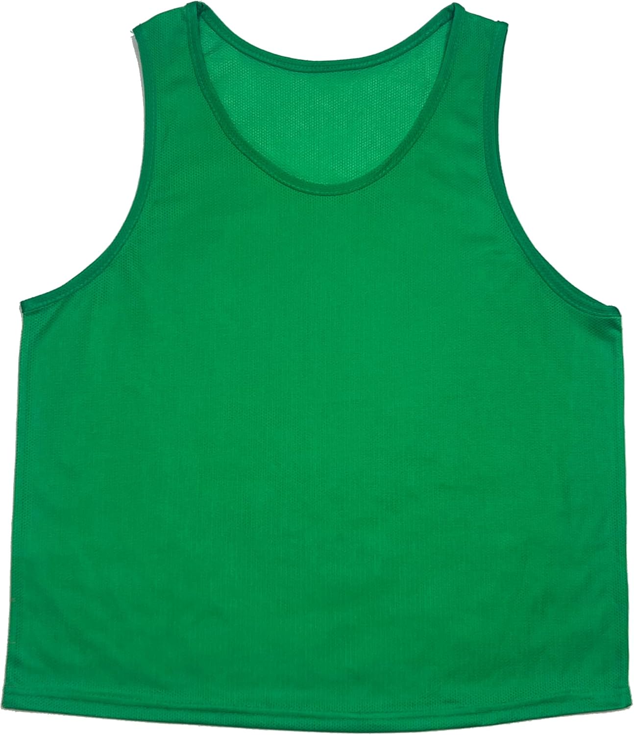 Scrimmage Training Vest Kids Youth Adult Soccer Practice Jersey Athletic Pinnies Numbered (1-12), Neon Green