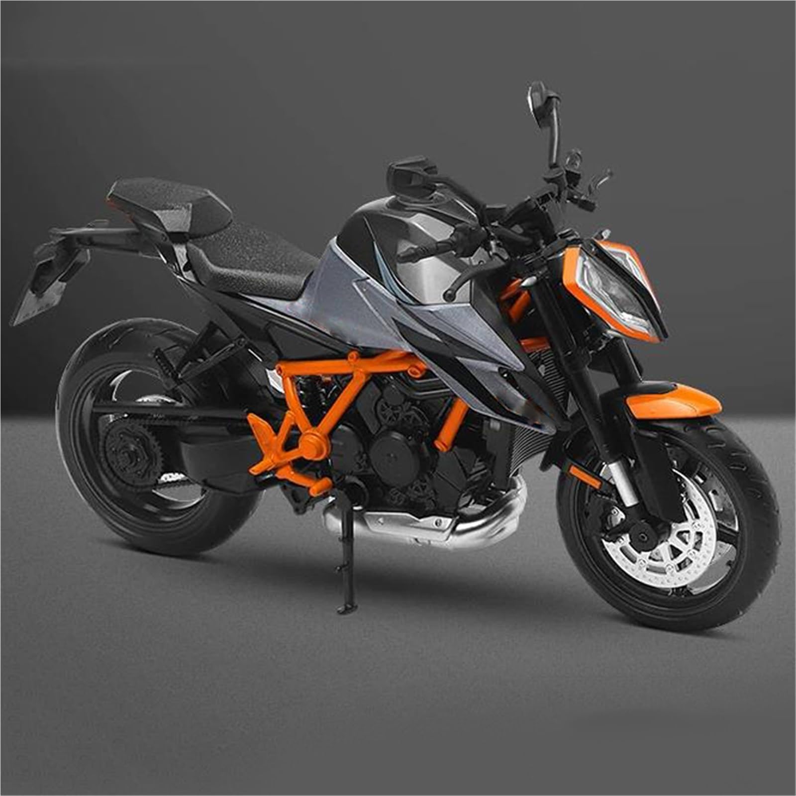 Modello di Giocattolo Modellino di Motocicletta Giocattolo, Regalo Compleanno, Scala 1/12, per 1290, per Super per Duke R, Decorazioni da Scrivania per Computer(Grey)