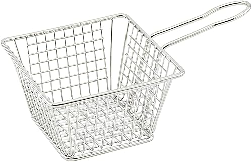 WINCO Mini cesta para freír, plata