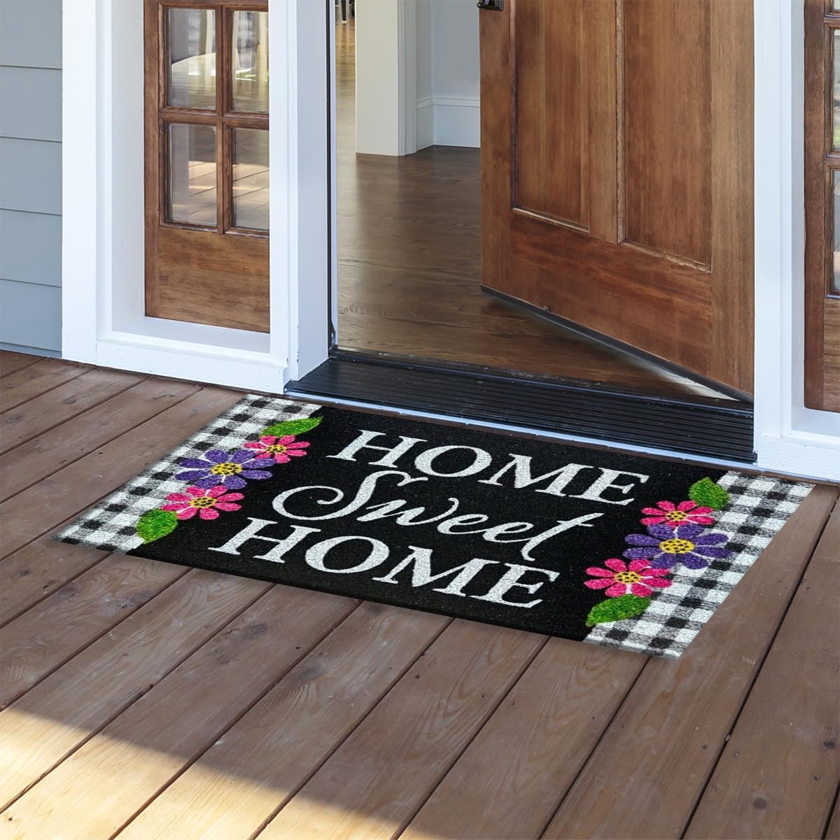 Briarwood Lane Home Sweet Home Flowers Coir Doormat