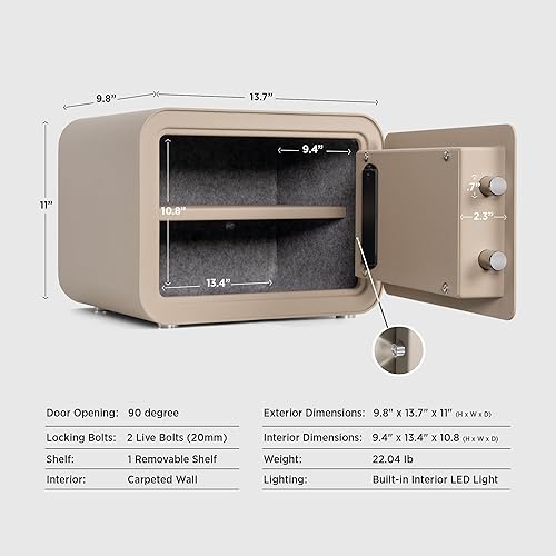 Miniatura 6 de Caja de Seguridad para el Hogar, Cajas de Seguridad Personales Digitales Pequeñas, caja fuerte, Cerradura Electrónica de Seguridad para Dinero con