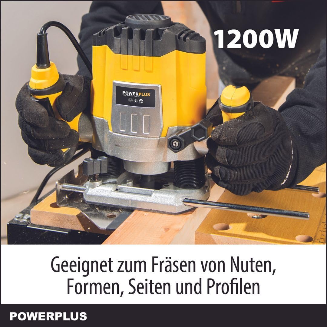 Powerplus POWX0910 POWX0910-Fresadora 1200W + 6 frese