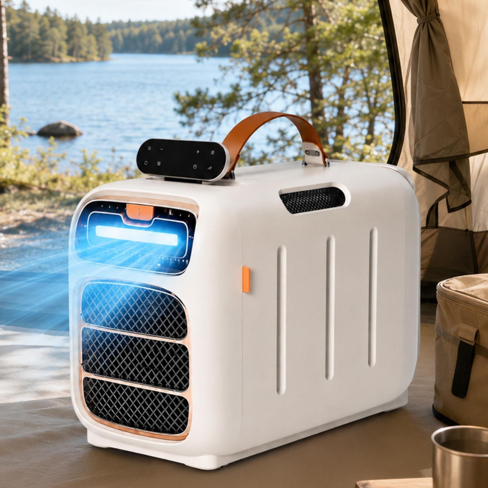 Small Portable Air Conditioner, 4700 BTU 220V AC for RV and Tent Use
