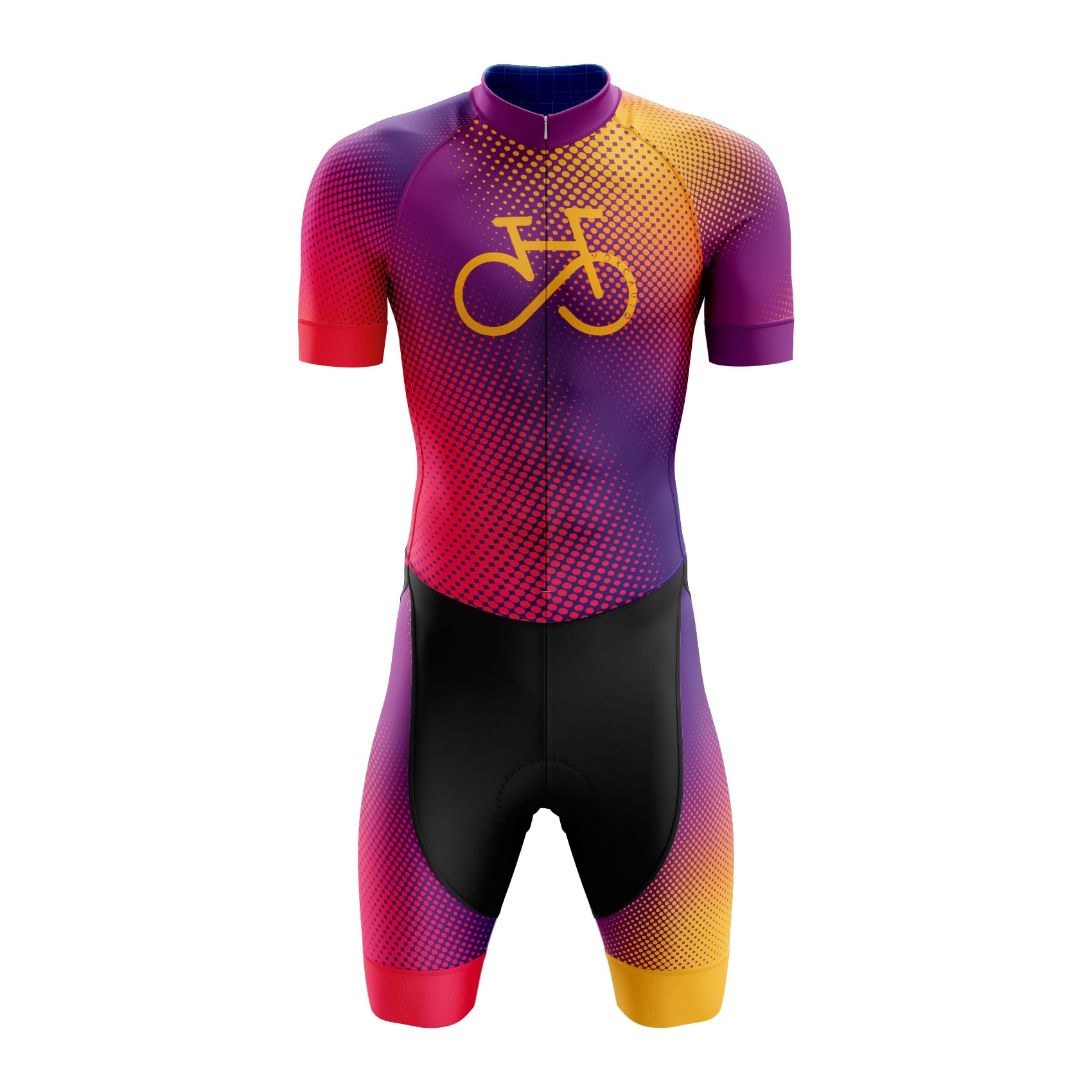Tuta Da Triathlon Uomo Manica Corta - Set Ciclismo Con Gel Pad, Per Nuoto, Corsa, Bici - Foto 6