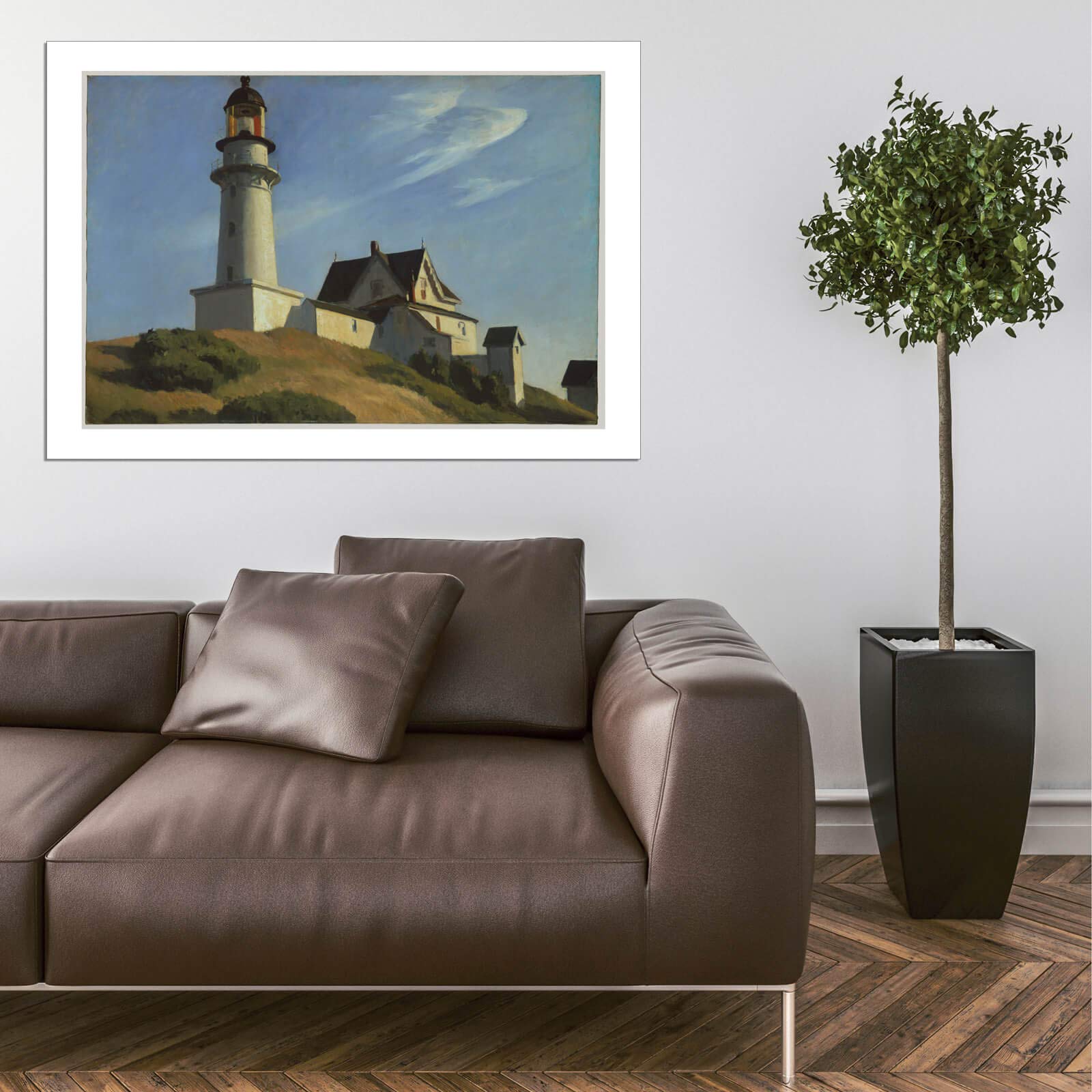 Edward Hopper - Faro At Due Luci Poster Arte Murale Stampa