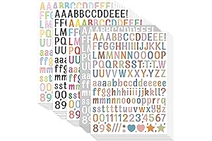 Colorful Self-Adhesive A-Z Number Vinyl Letter Stickers for DIY Crafts