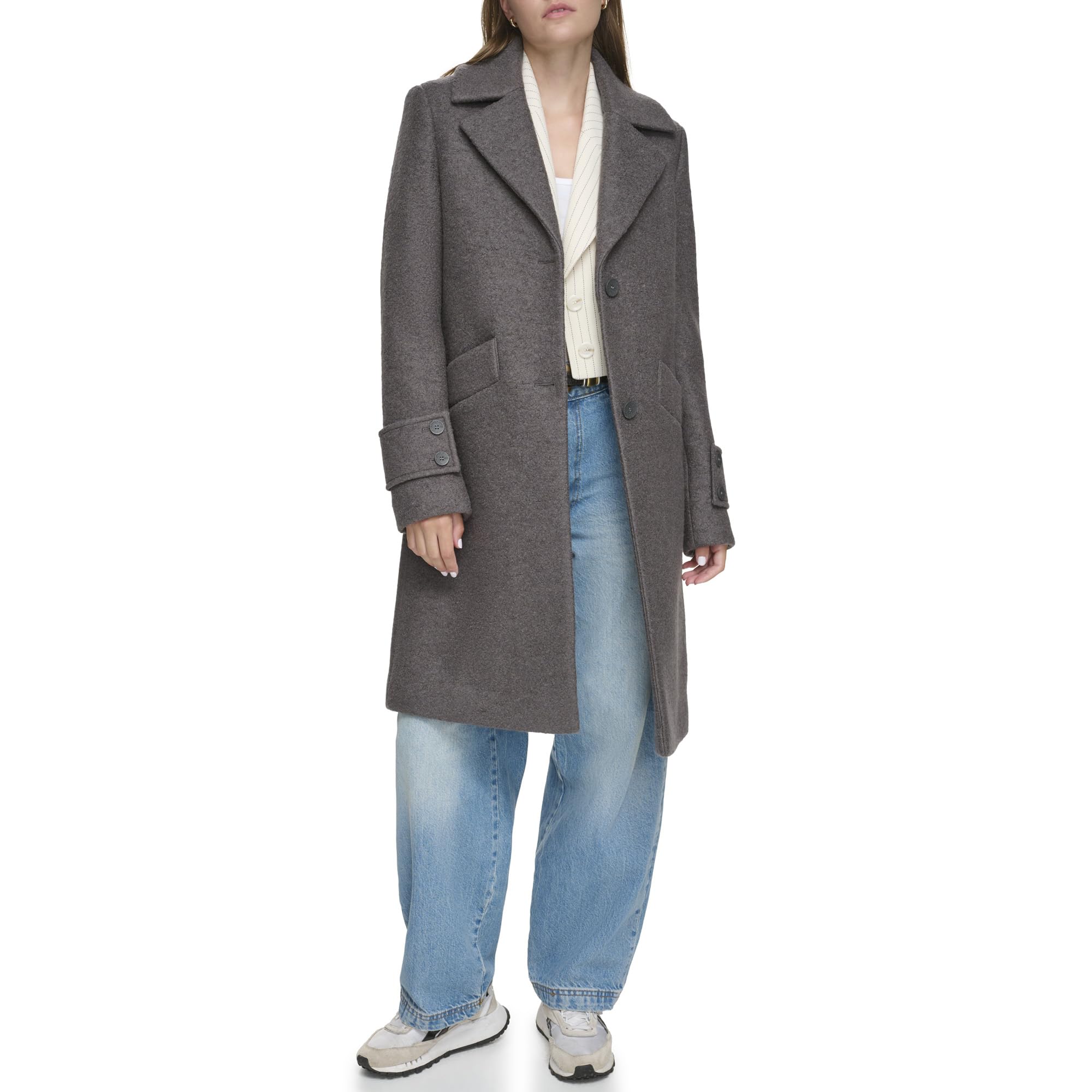 andrew marc Women's Wool Regine Slim Coat-picture-24
