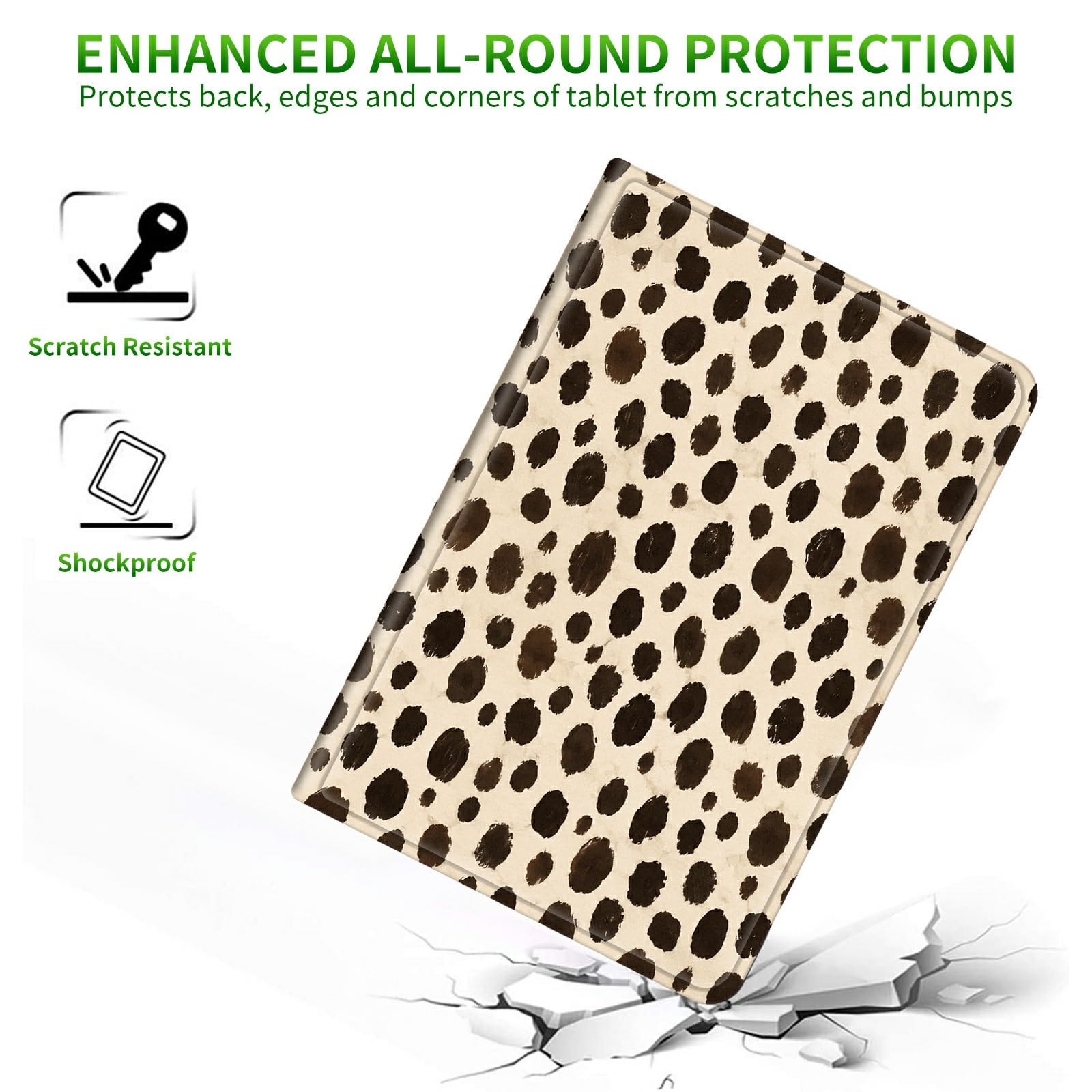 Funda para Kindle Paperwhite de 15.2 cm de 10ª generación 2019, modelo n.º J9G29R, estampado de leopardo