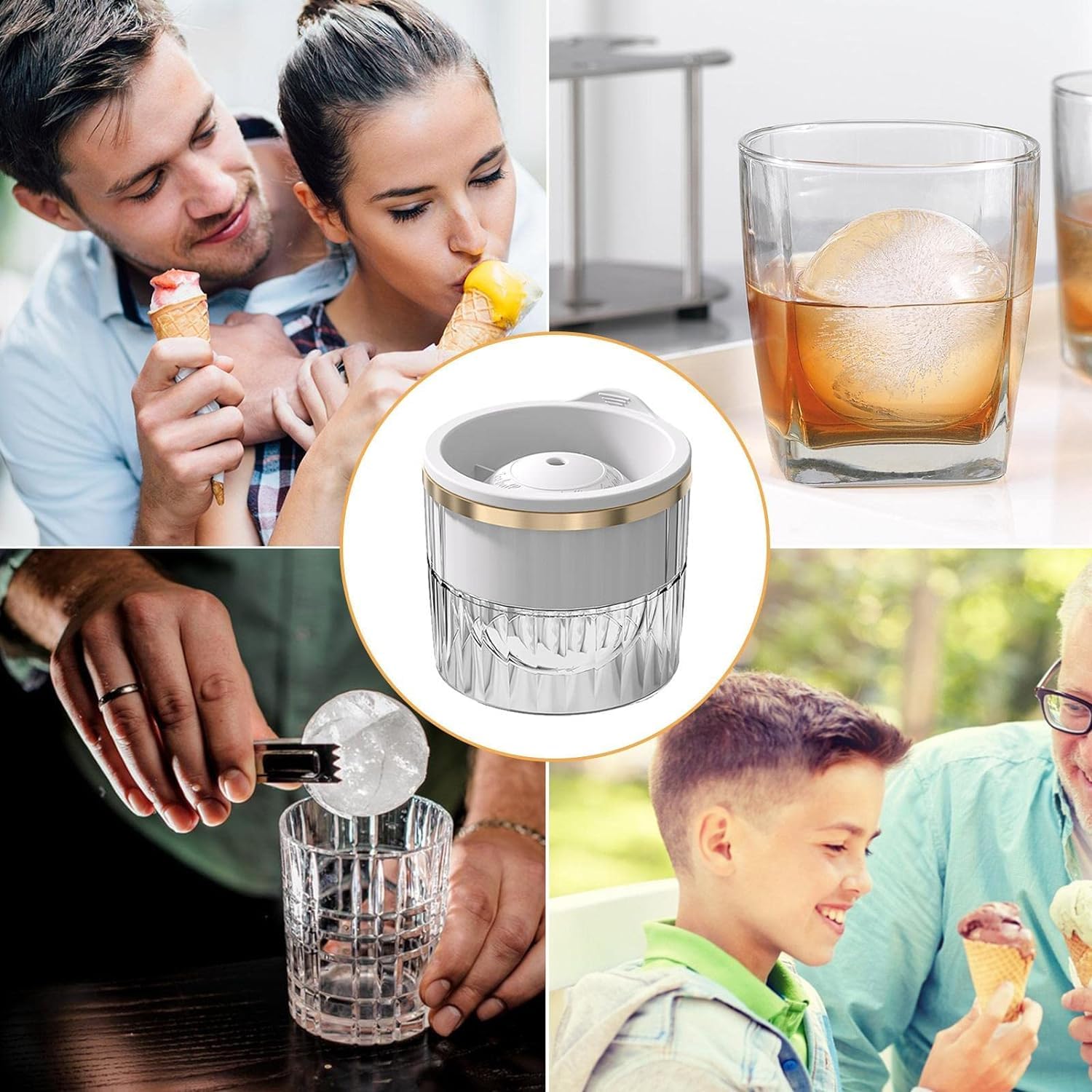 Amazon | 丸氷 製氷皿 丸い氷を作る製氷器 ウイスキー 氷 大きい氷