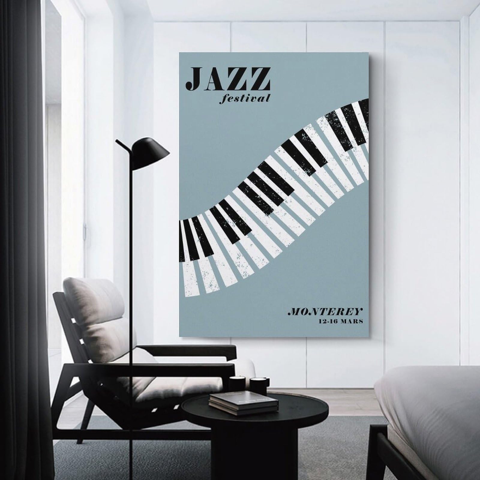 Junmoney Monterey Jazz Festival Canvas Wall Decor 20x30inch(50x75cm), for Lounge, Bedroom Or Personal Spaces, A Wall Art Gift for Fresh Interiors