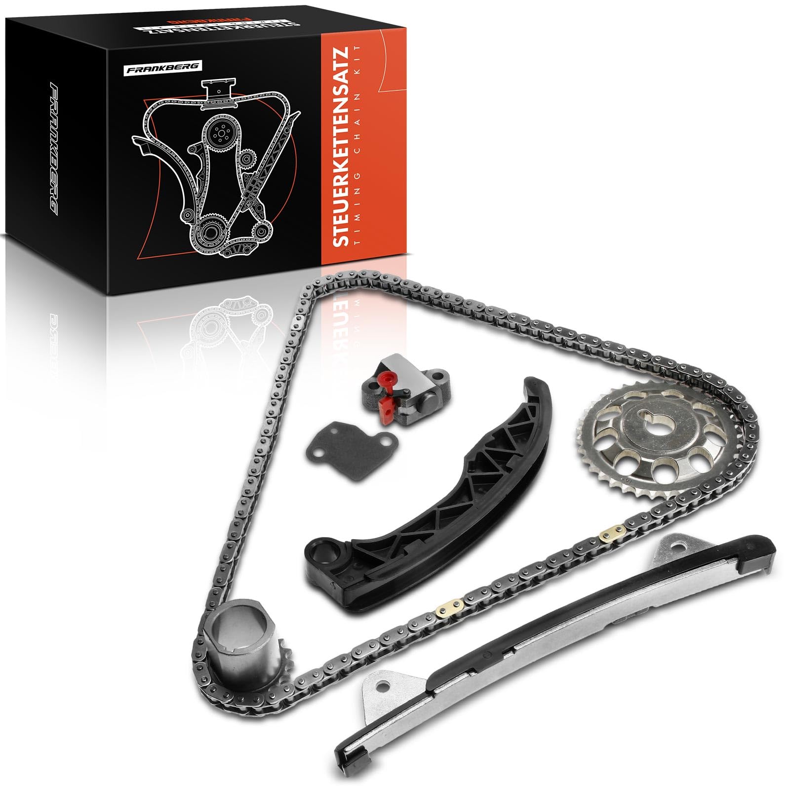 Frankberg Kit catena di distribuzione 6 pezzi 1350621020 | Compatibile con: 23:07 PN, QI J1, C1 PM PN, S.i.r.i.o.n M3, Cuore VII L275 L276 L285, Aygo B1