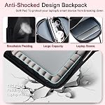 Weitars Lunch Backpack for Women 15.6 Inch Laptop Backpack Travel Backpack for Women Work Backpack Teacher Nurse Backpack, black, L