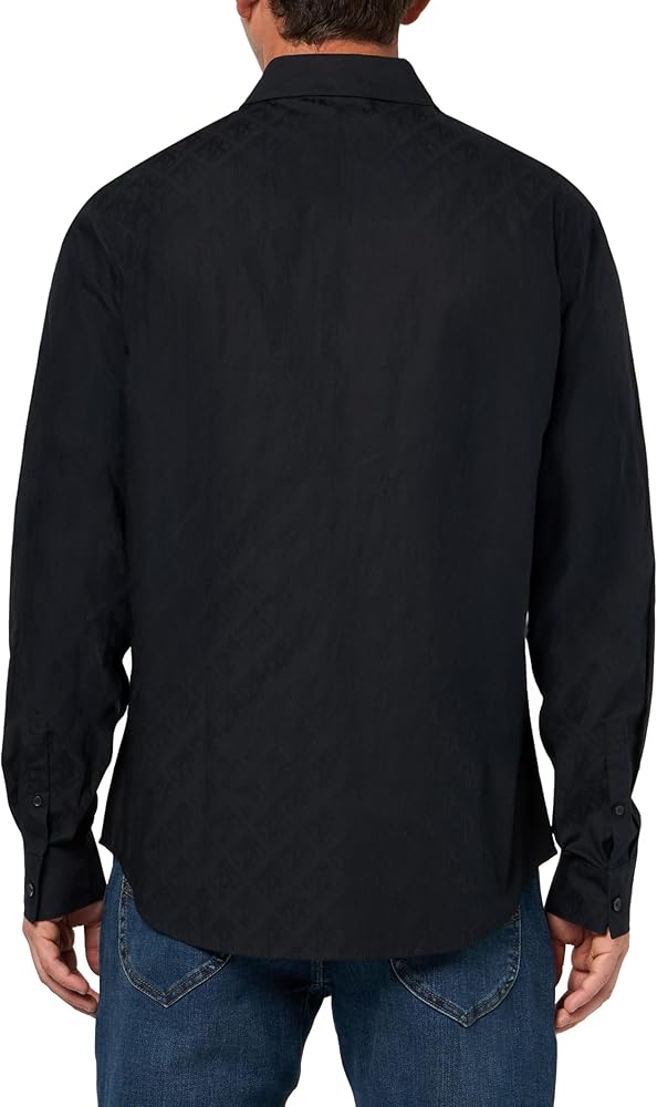 Amazon.com: Armani Exchange Men's Long Sleeve Regular Fit All Over