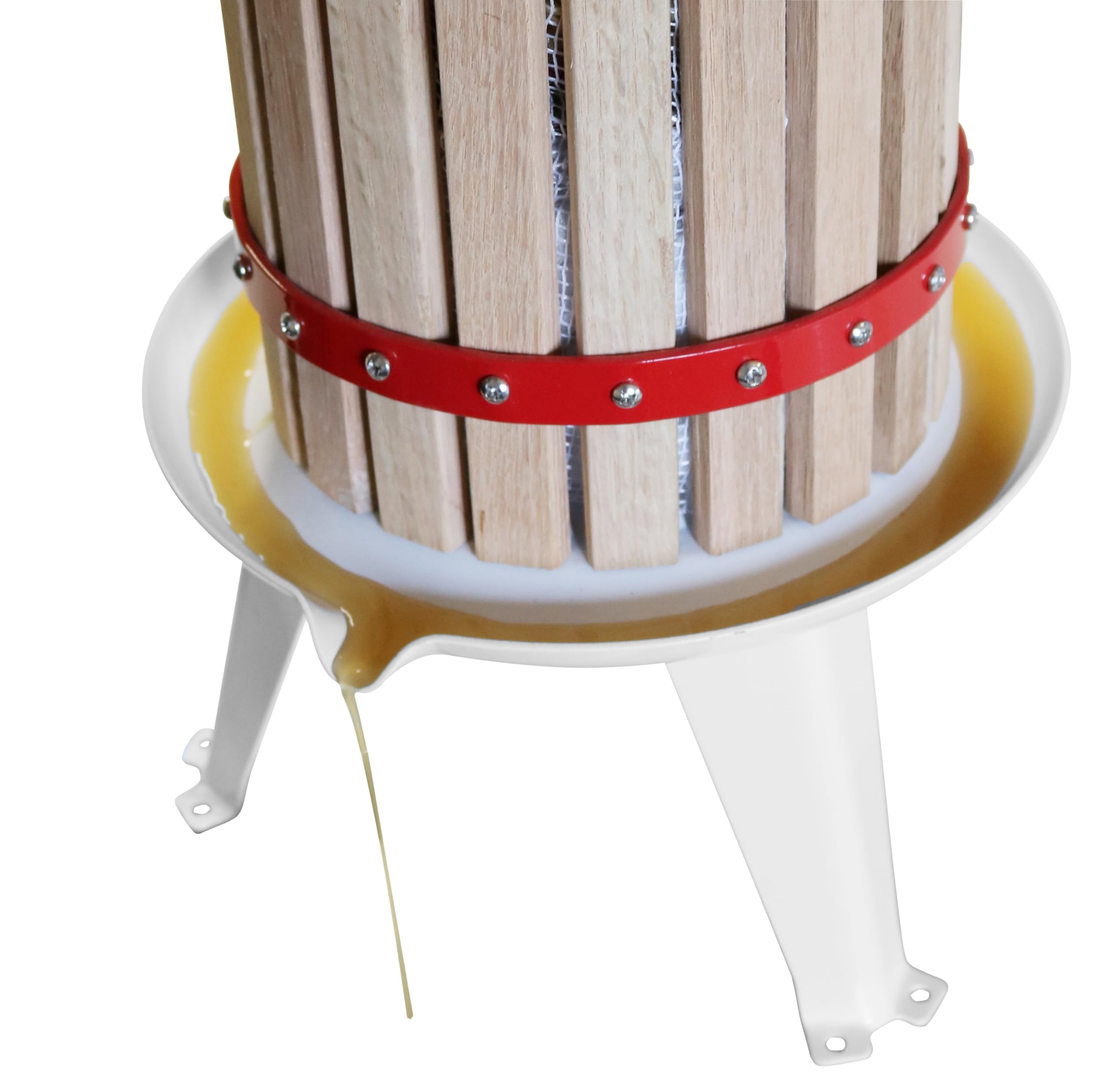 Güde Obstpresse OP 30 (30 Liter Presskorb aus unbehandeltem Holz, lebensmittelecht lackiertes Auffangbecken, 2-tlg. Pressteller, Presstuch aus Polyester, robuste Stahlspindel, fertig montiert)