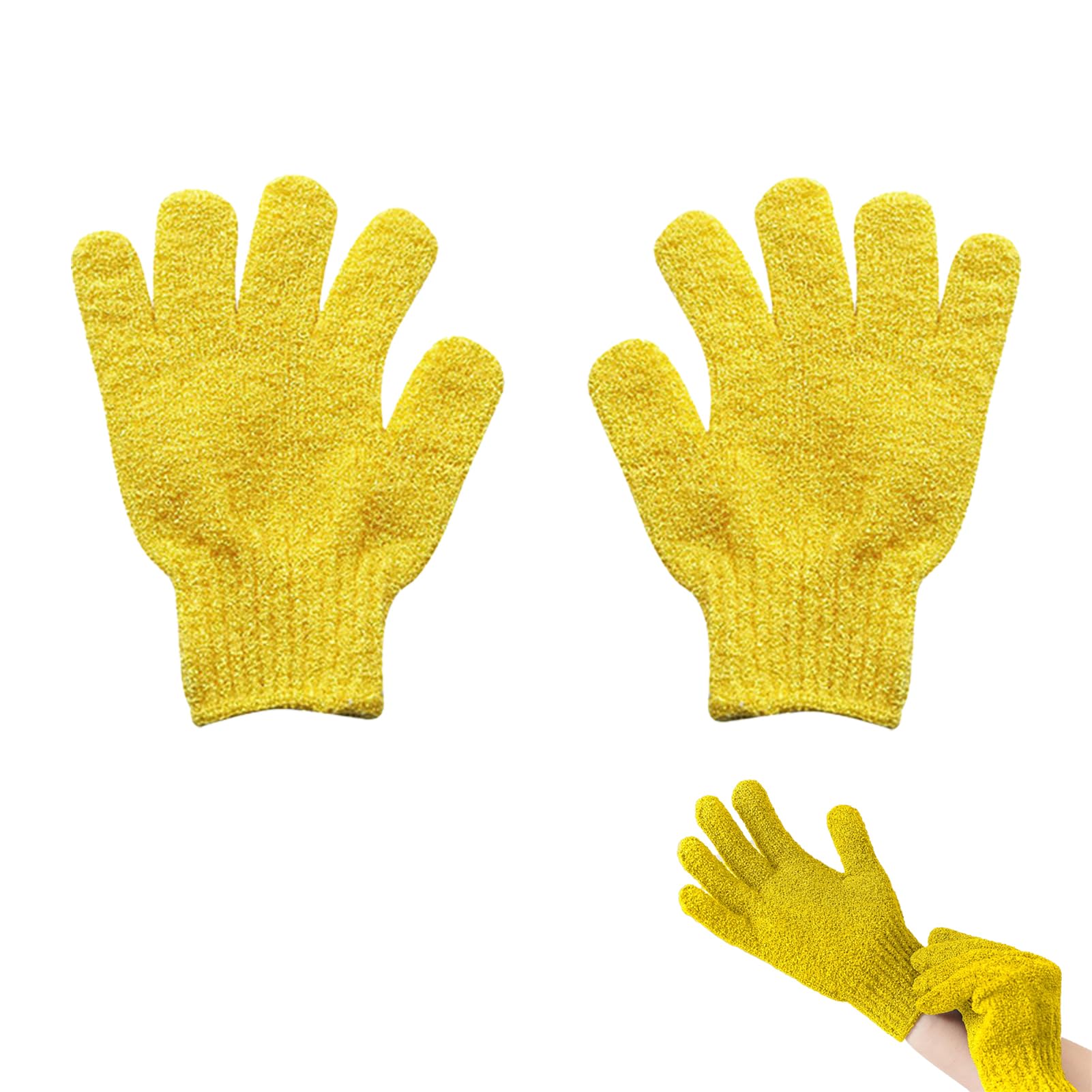 2Pcs Guantes Exfoliantes, Manopla de Exfoliación Corporal Exfoliantes de Belleza Esponja Vegetal Manoplas Baño Esponja Vegetal para Exfoliación de Piel Muerta y Limpieza Profunda de Poros