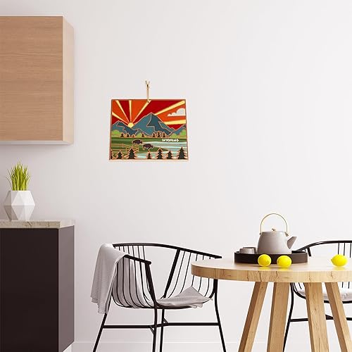 Vista 25 de Totally Bamboo Tabla de cortar con forma del estado de Nebraska y bandeja para servir charcutería con ilustraciones de Summer Stokes, incluye