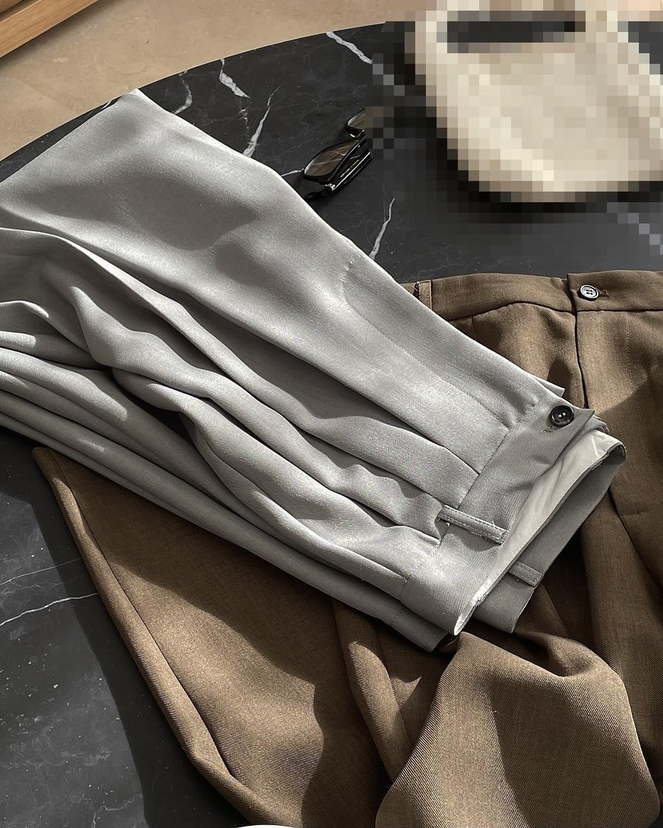Women's Pants Spring high-Waisted Wide-Leg Loose Thin Dress Trousers