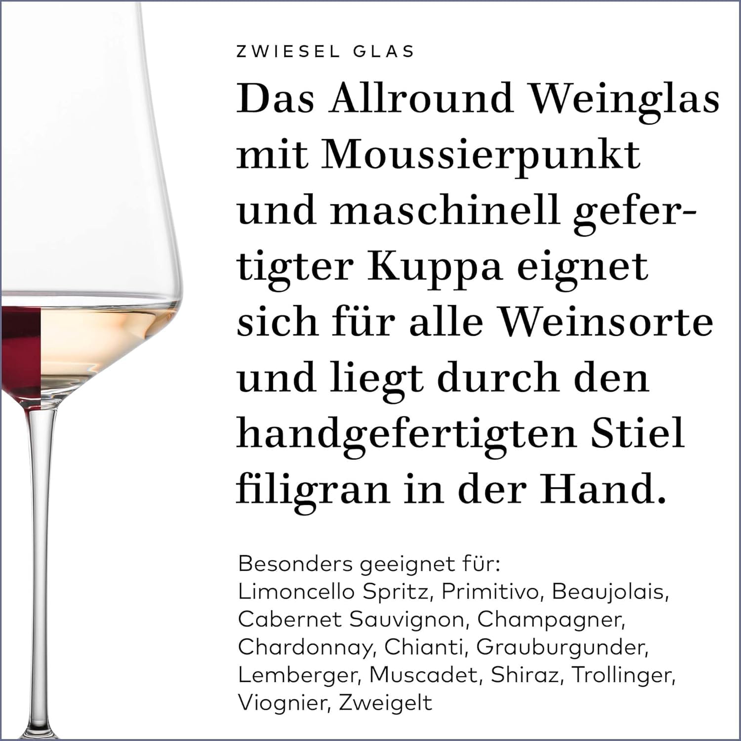 Zwiesel Glas Allround Weinglas Duo (6-er Set), hand- und maschinengefertigte Weingläser für Rot- und Weißwein, spülmaschinenfeste Tritan-Kristallgläser (Art.-Nr. 123472)