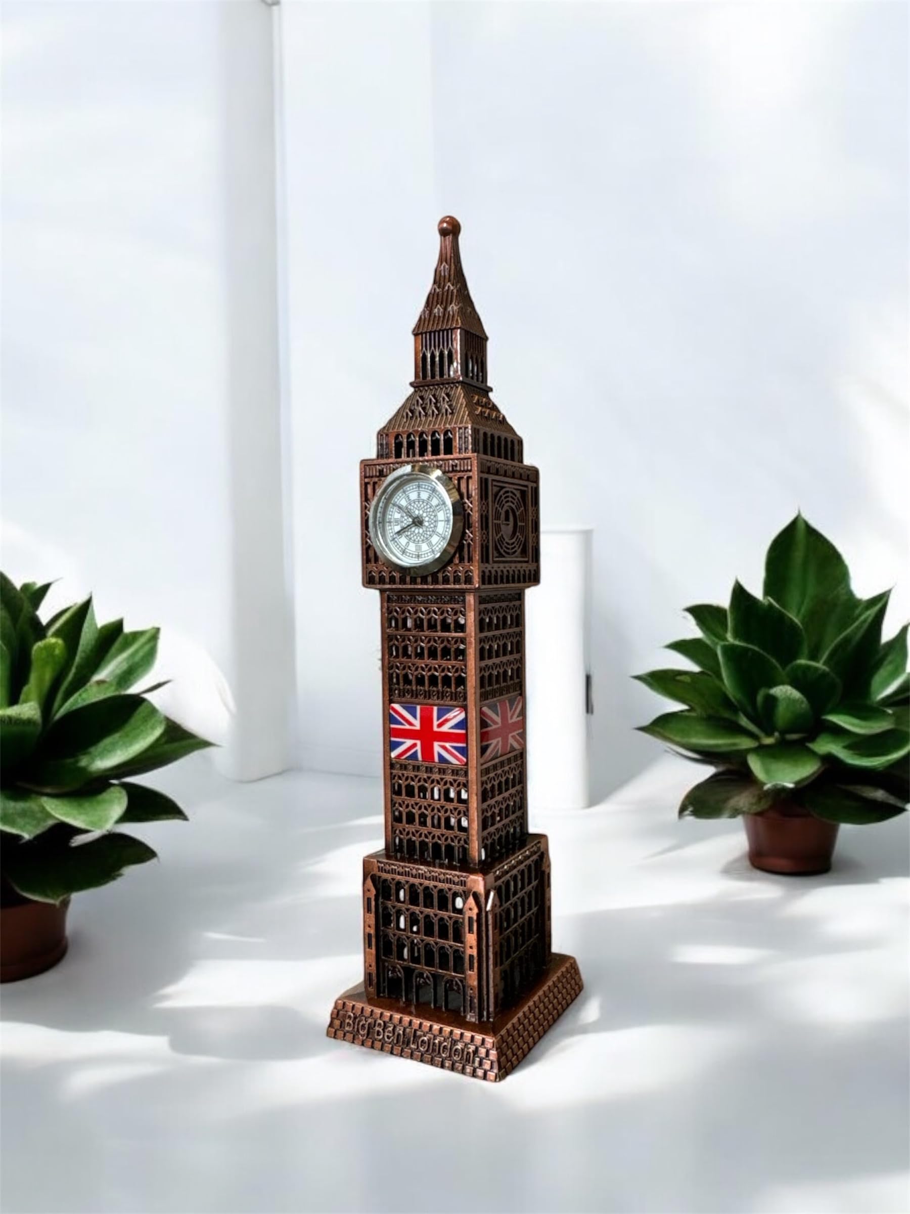 Big Ben With Clock gold metal bigben .london souvenire gold metal bigben (bronz with falg, medium)