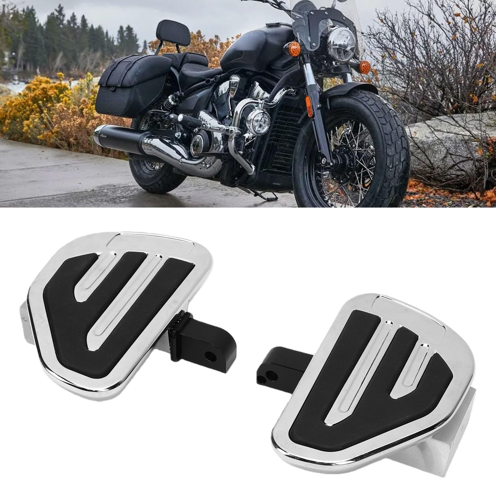 Motocyklowy Szeroki Tylny Podnóżek, Solidna Konstrukcja Metalowa dla