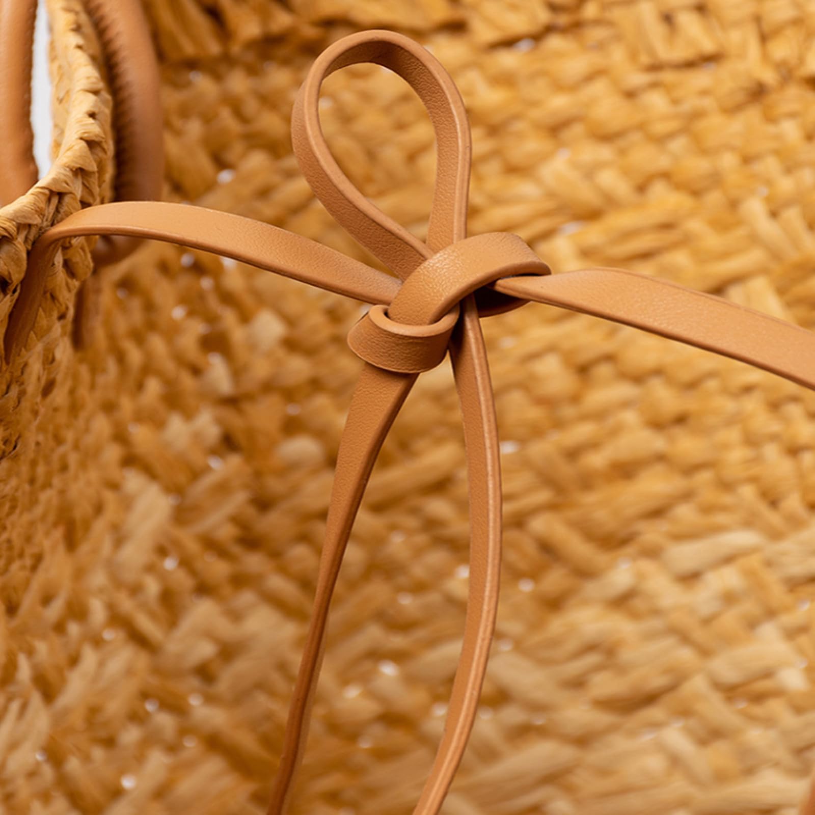 Borsa con Perline Intrecciata Puramente Fatta A Mano, Tracolla per Viaggi al Mare E Vacanze, in Papiro, da Spiaggia Portatile Donna-Verde Chiaro