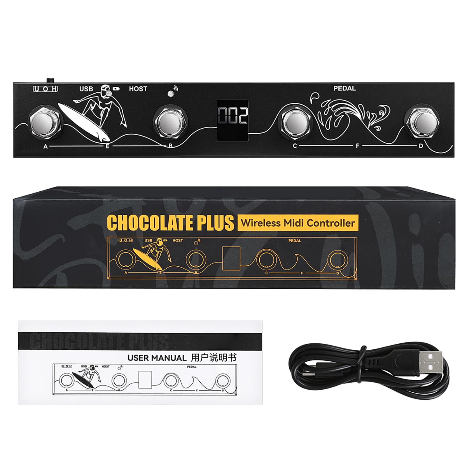 RiToEasysports Controlador de Pedal MIDI Inalámbrico, Teclado de Pie Multifunción de Metal con Batería Incorporada y Conectividad Directa para Artistas y Sesiones de Estudio