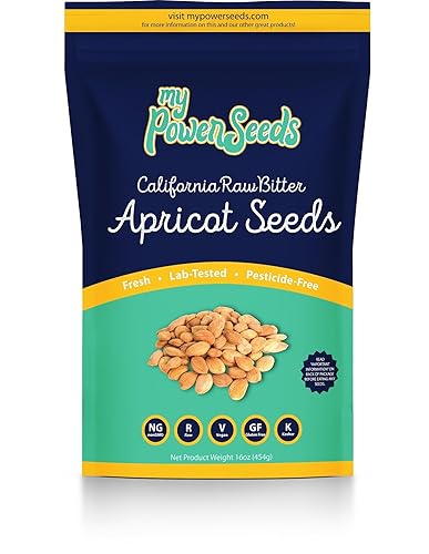 My Power Seeds bolsa de 1 libra Fuente natural de vitaminas y minerales cruda 100 sin OMG vegano sin gluten semillas de Apricot