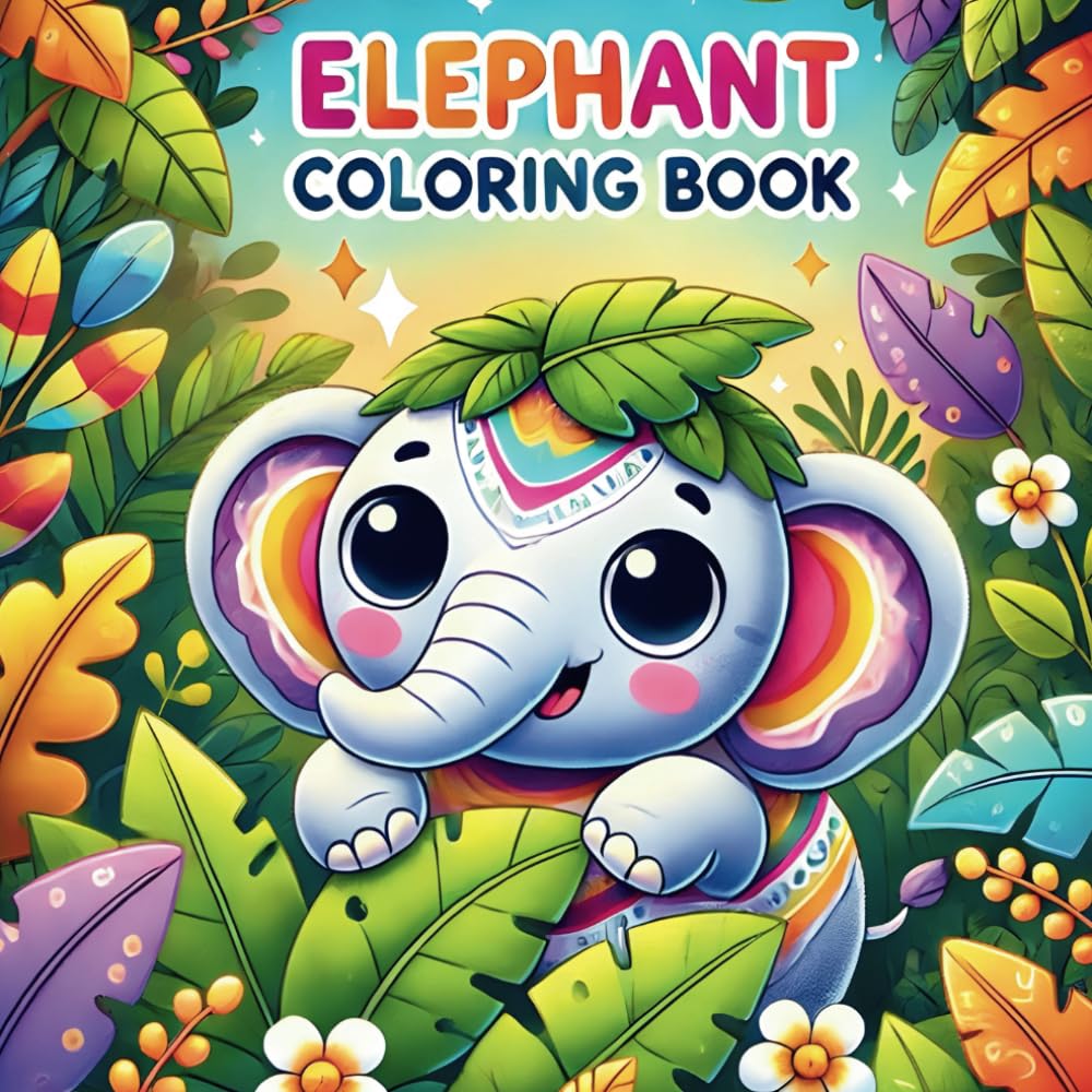 Elephant Coloring Book: An Interactive Elephant Coloring and Activity Book Featuring 50 Fun Facts, Educational Content, and Engaging Coloring Pages for Children Aged 4-8