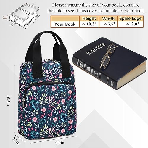 Miniatura 2 de Funda para la Biblia para mujer, funda para la Biblia, funda para la Biblia para mujer, funda de transporte para libros, bolsa de iglesia con asa y