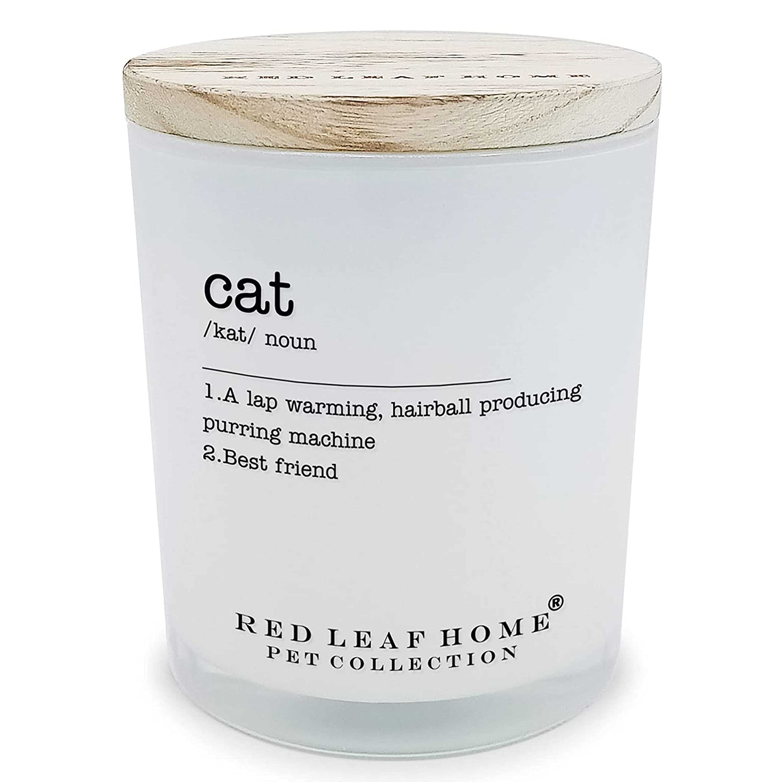 Red Leaf Home | Cat Dictionary, Jar Candle | Pet Collection, Large | Gift Idea | 15.5oz