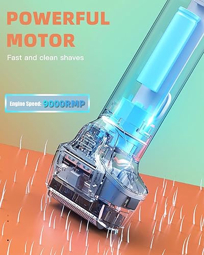 Miniatura 3 de Maquinilla de afeitar eléctrica para hombres, afeitadora eléctrica 100% lavable con recortador de barba emergente, afeitadora de lámina impermeable