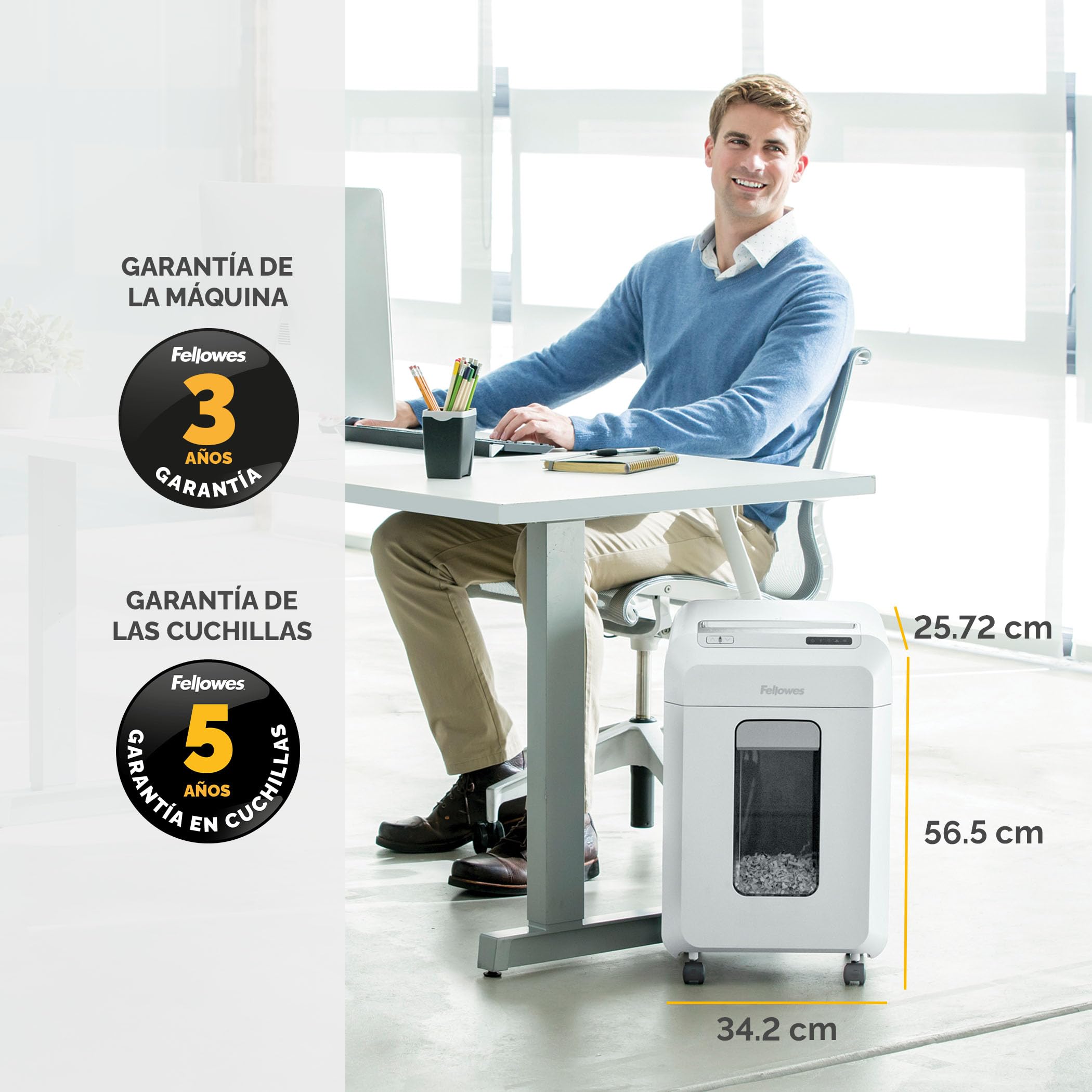 Fellowes Powershred 12MS - Destructora de Papel, destruye hasta 12 Hojas, minicorte, para pequeñas Empresas y oficinas domésticas + Fellowes Aceite lubricante para destructoras de papel, 355 ml