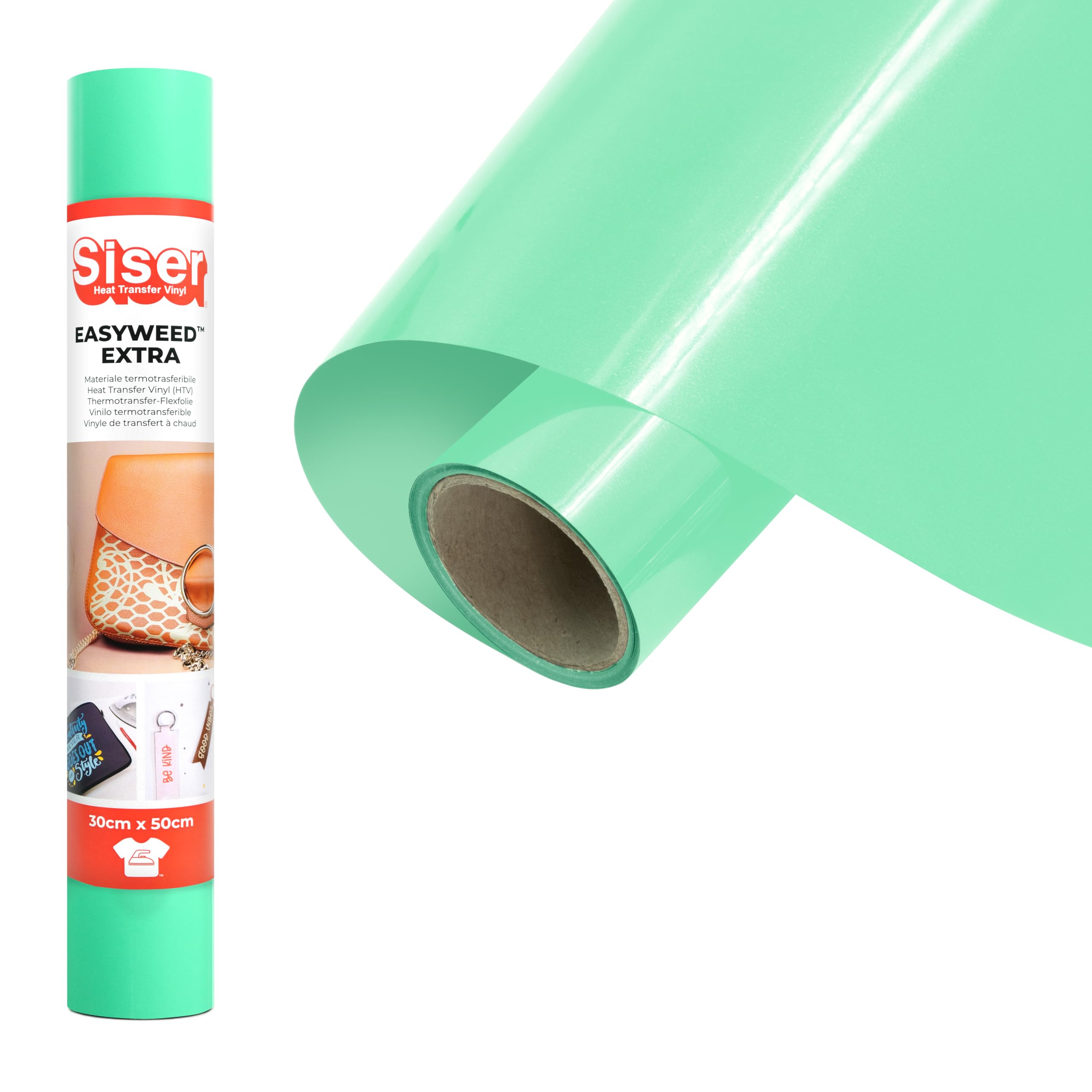 Siser® EasyWeed® Extra Mint 30cm x 0.5m Heat Transfer Vinyl for Customising Nylon, Leather, Treated Fabrics