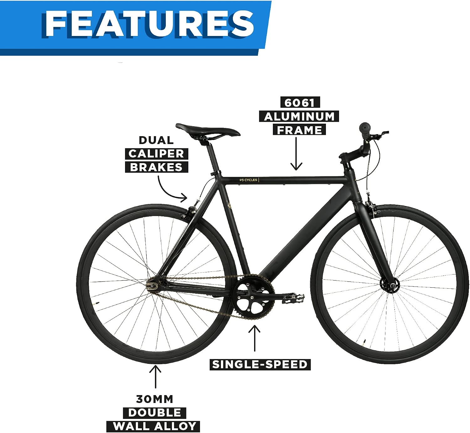 Buy P3 Cycles Track Aluminum Single 