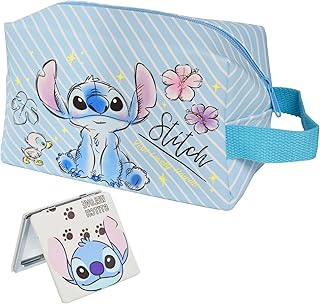 Stitch Travel Cosmetic Bag, Large Capacity Cartoon Cosmetic Pouch Makeup Bag with Zipper, PU Travel Toiletry Bag Makeup Accessories Organizer