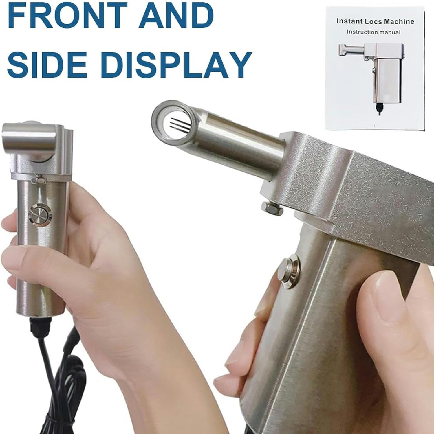 Dreadlocks Machine Kit, Instant Automatic Dreadlock Tool with 6 Heads, DIY Dreadlocks for Long Human and Synthetic Hair