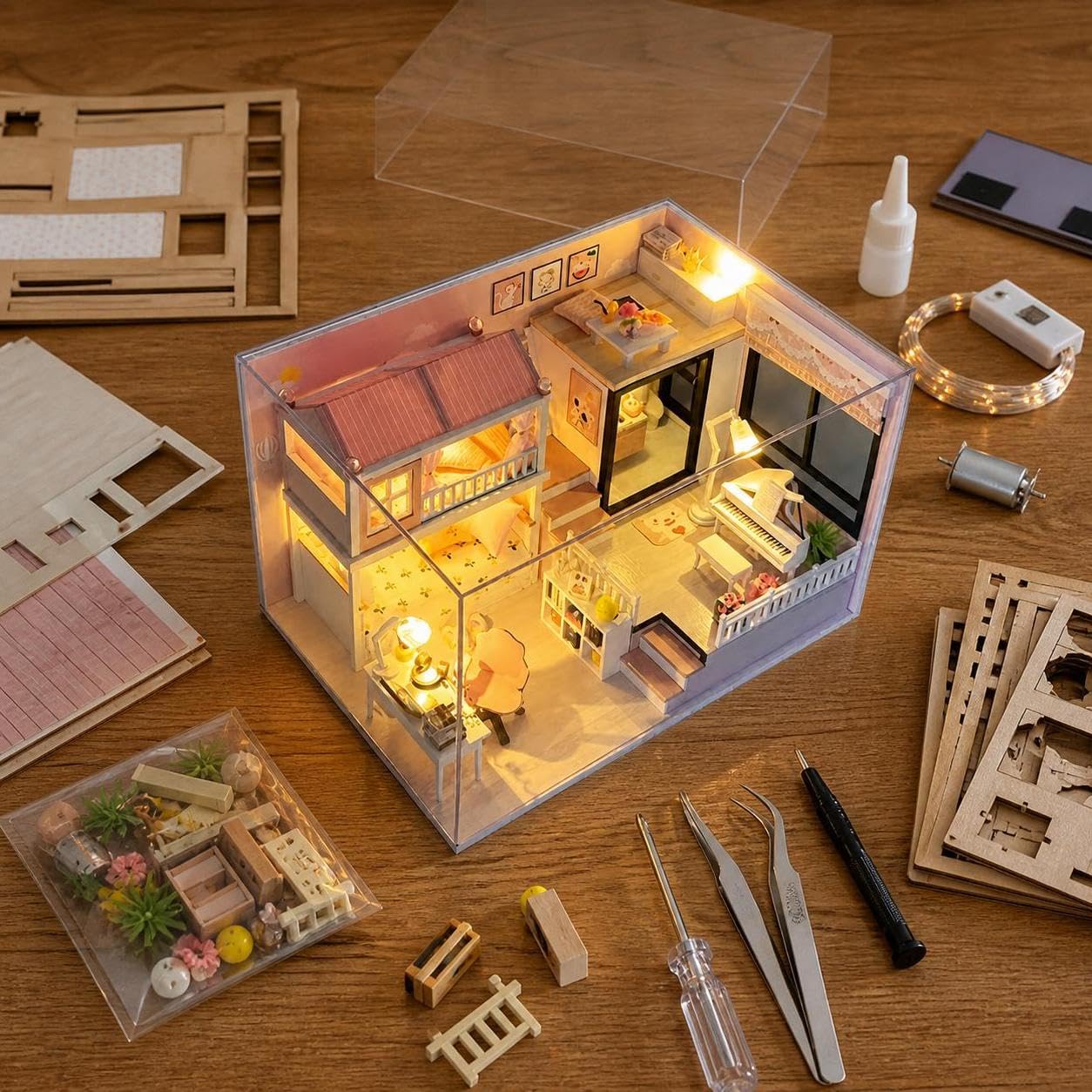 en Miniatura DIY, Estilo, Herramientas Montaje, Proyecto maqueta, Colección miniaturas, para constructores, Style to 3