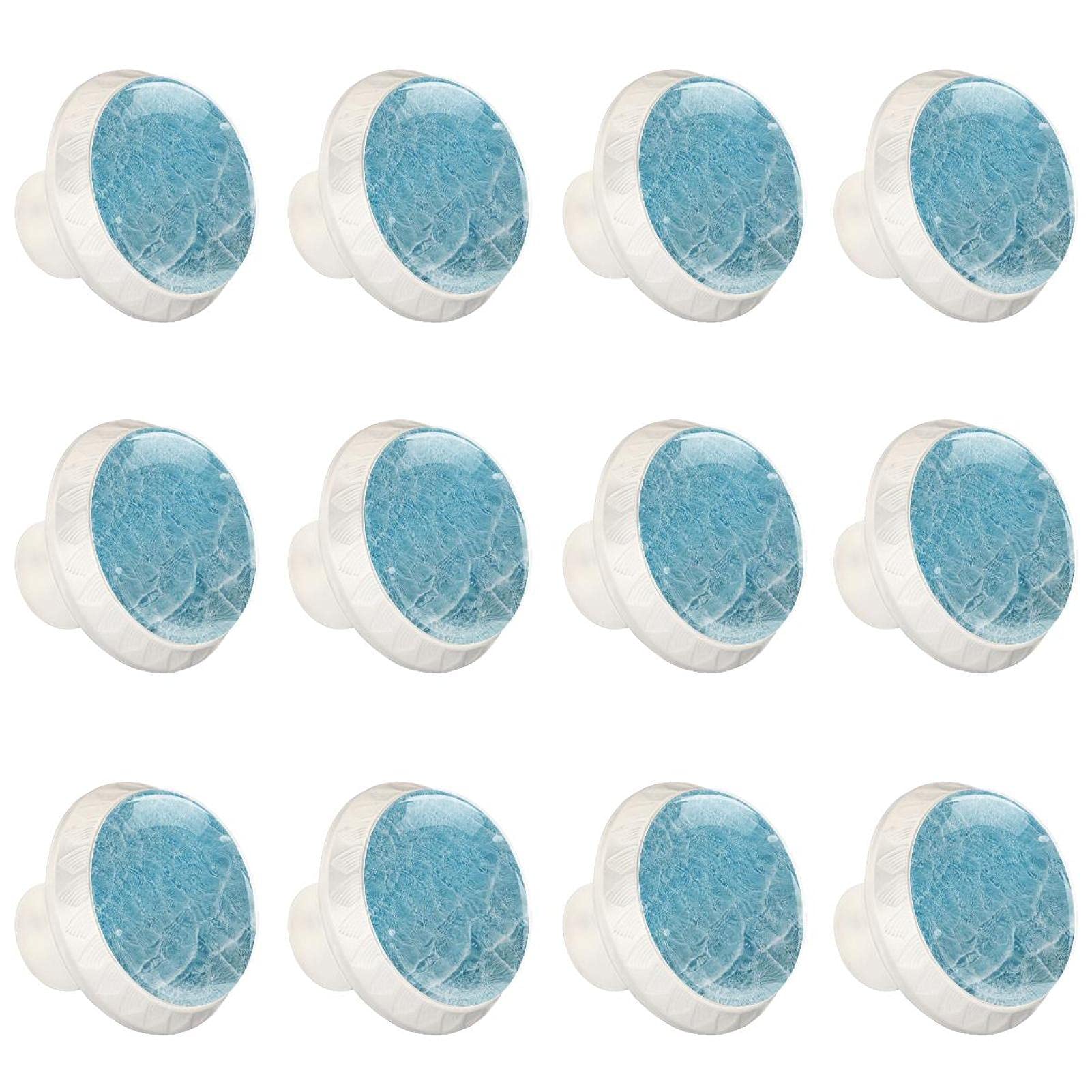 Boutons d'armoires de cuisine poignées de tiroirs de placard bleus
