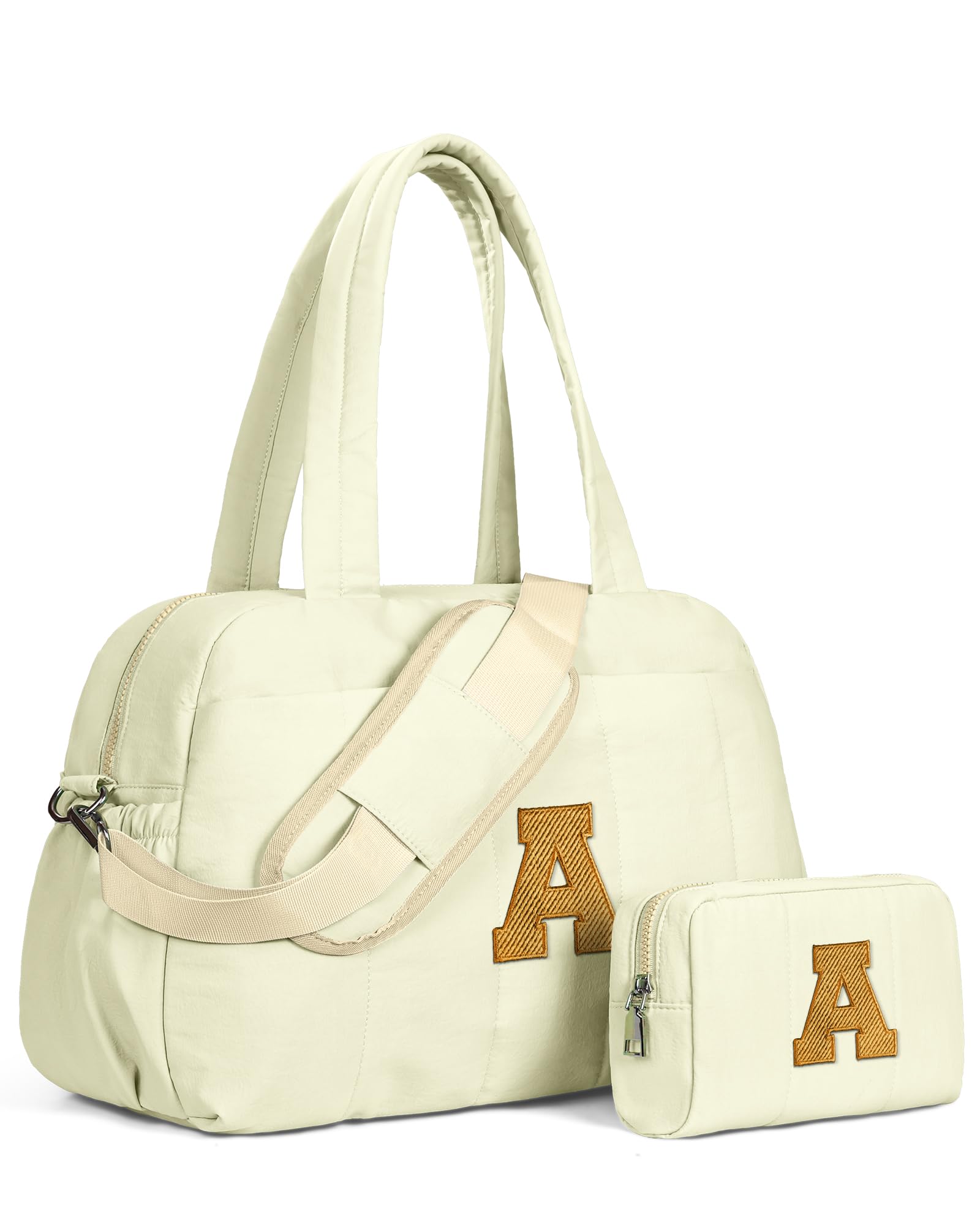 Vogewood 9 Year Old Girl Gifts-Personal Item Bag, Duffle Bag for Teen Girls-Initial Overnight Bag with Wet Pocket，Girls Suitcase Personalized Gym Tote