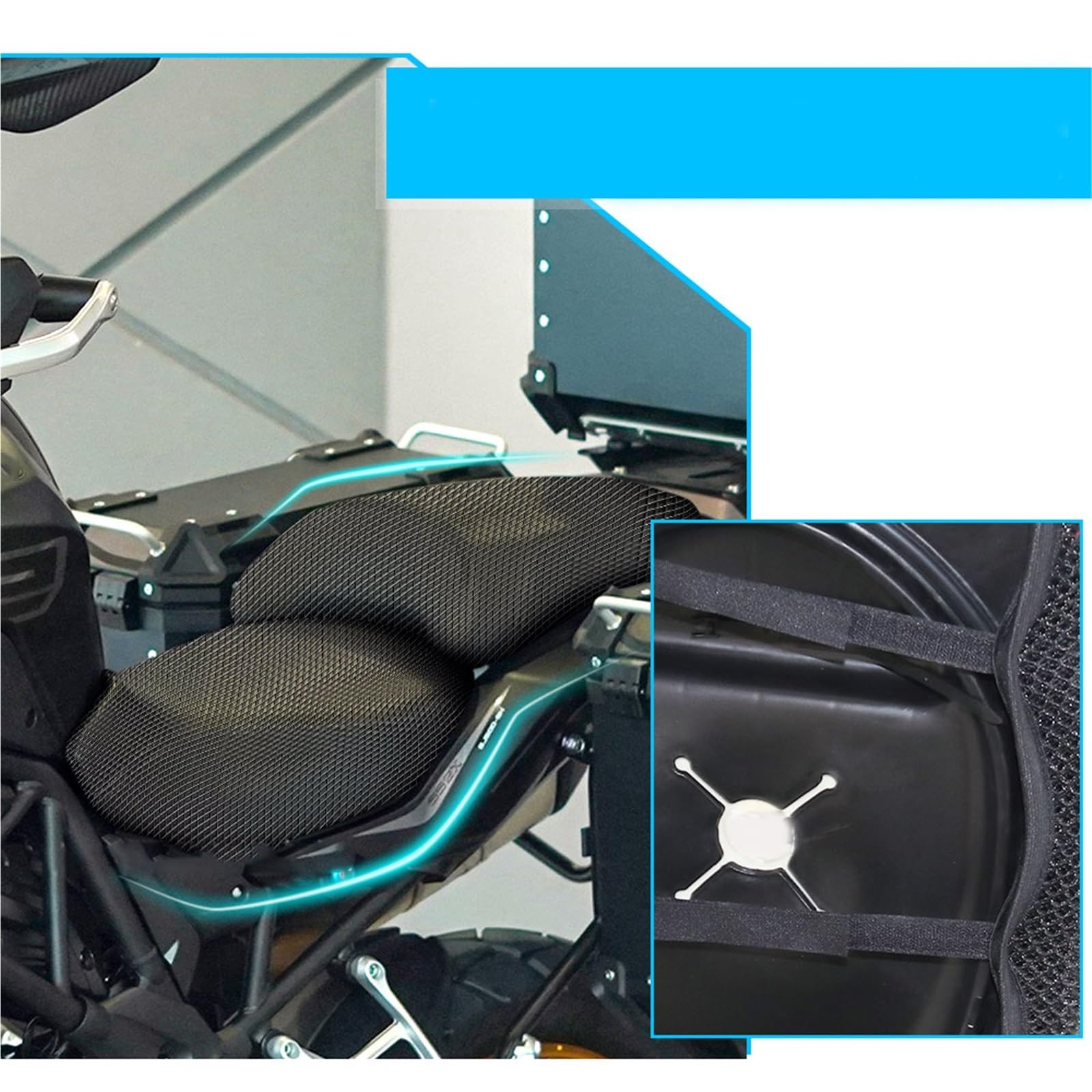 Cuscino Del Sedile In Nylon Per Conducente Con Copertura Di Raffreddamento In Rete 3D Per Benelli TRK 552 TRK552 X 2024- Accessori Moto